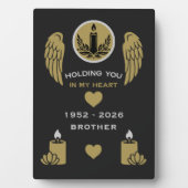 カスタマイズ可能な追悼記念日 フォトプラーク (正面)