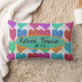 カスタマイズ可能な退職したな先生のアートなハート2013 ランバークッション (ブランケット)