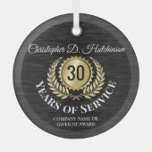 カスタマイズ可能な退職従業員賞記念品 ガラスオーナメント (正面)