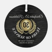 カスタマイズ可能な退職従業員賞記念品 ガラスオーナメント (裏面)