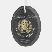 カスタマイズ可能な退職従業員賞記念品 ガラスオーナメント (正面左)