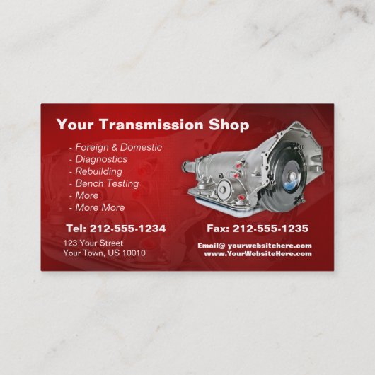 カスタマイズ可能な送信修復名刺 名刺 (裏面)