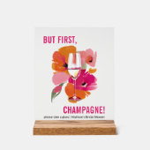 カスタマイズ可能な透明アクリルバー標識 アクリルサイン (正面)