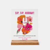 カスタマイズ可能な透明アクリルバー標識 アクリルサイン (正面)