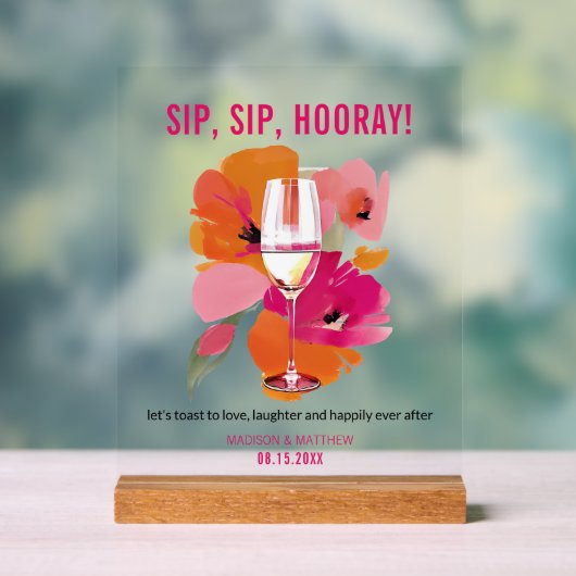 カスタマイズ可能な透明ア結婚クリルバー標識 アクリルサイン (ニュートラル)