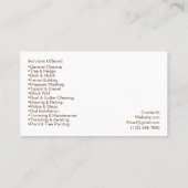 カスタマイズ可能な造園名刺 名刺 (裏面)