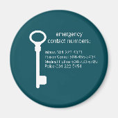 カスタマイズ可能な連絡緊急数磁石 マグネット (正面)