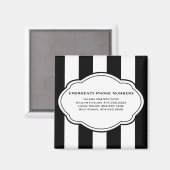 カスタマイズ可能な連絡緊急数磁石 マグネット (正面/裏面)