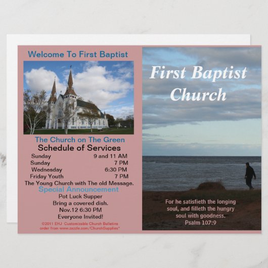 カスタマイズ可能な週刊教会速報（外部のみ） (正面/裏面)