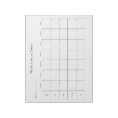 カスタマイズ可能な週次ソーシャルメディアコンテンツプランナー ノートパッド (回転)