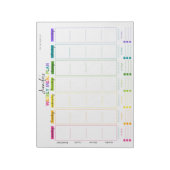 カスタマイズ可能な週食計画メモ帳 ノートパッド (回転)
