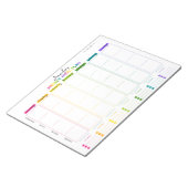 カスタマイズ可能な週食計画メモ帳 ノートパッド (アングル)