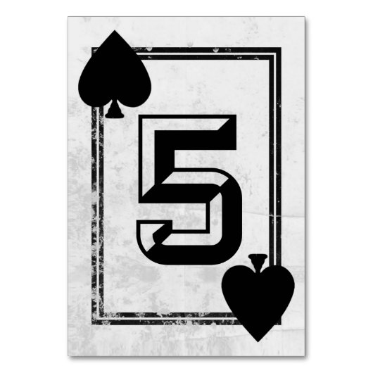 カスタマイズ可能な遊ぶカードテーブル数(No.5) テーブルナンバー (正面)