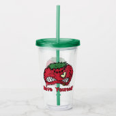 カスタマイズ可能な邪悪なトマト アクリルタンブラー (正面)