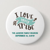 カスタマイズ可能な部族の家族懇親会 缶バッジ (正面)