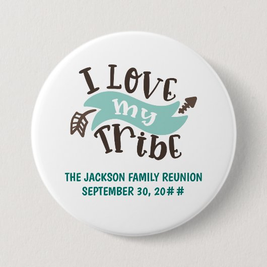 カスタマイズ可能な部族の家族懇親会 缶バッジ (正面)