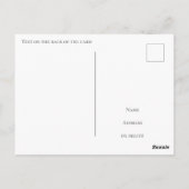 カスタマイズ可能な都市名付きポストカードティール（緑がかった色）ポストカード ポストカード (裏面)