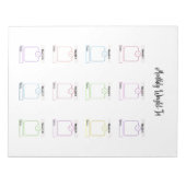 カスタマイズ可能な重量損失トラッカーテンプレート ノートパッド (正面)