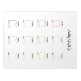 カスタマイズ可能な重量損失トラッカーテンプレート ノートパッド