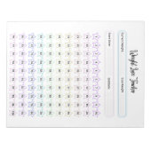 カスタマイズ可能な重量損失トラッカーテンプレート ノートパッド (正面)