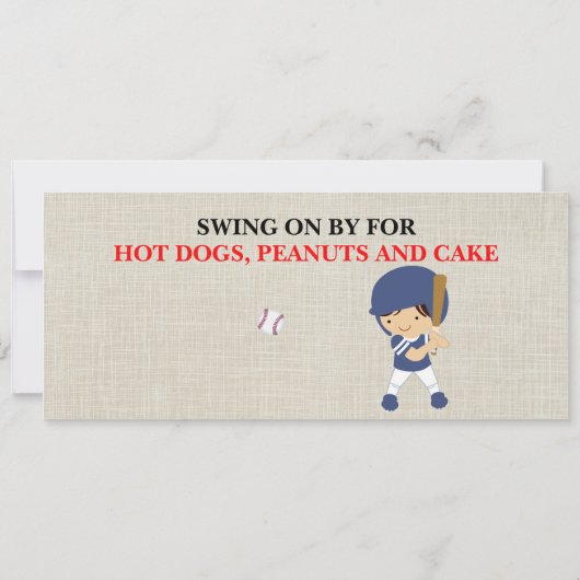 カスタマイズ可能な野球のチケットの誕生日の招待 招待状 (裏面)