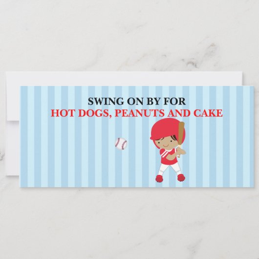 カスタマイズ可能な野球のチケットの誕生日の招待 招待状 (裏面)