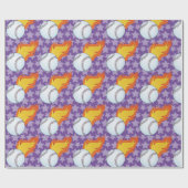 カスタマイズ可能な野球またはソフトボール ラッピングペーパー (フラット)