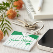 カスタマイズ可能な野球ソフトボールジャージーキーリング キーホルダー (正面右)