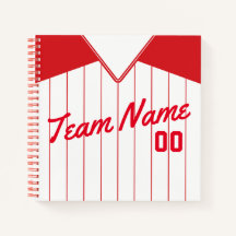 カスタマイズ可能な野球ソフトボールジャージーノートブック