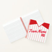 カスタマイズ可能な野球ソフトボールジャージーノートブック ノートブック (内部)