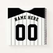 カスタマイズ可能な野球ソフトボールジャージーノートブック ノートブック (裏面)