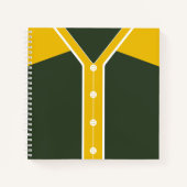 カスタマイズ可能な野球ソフトボールジャージーノートブック ノートブック (正面)