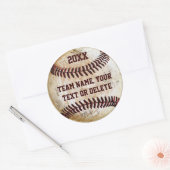 カスタマイズ可能な野球パーティー ラウンドシール (封筒)