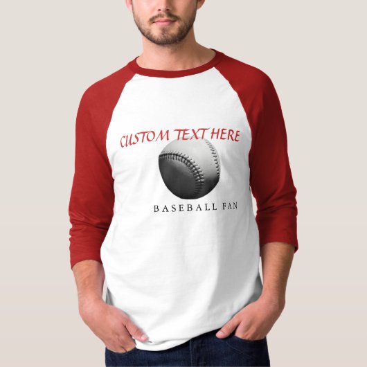 カスタマイズ可能な野球ファン - あなたのテキスト - Tシャツ (正面)
