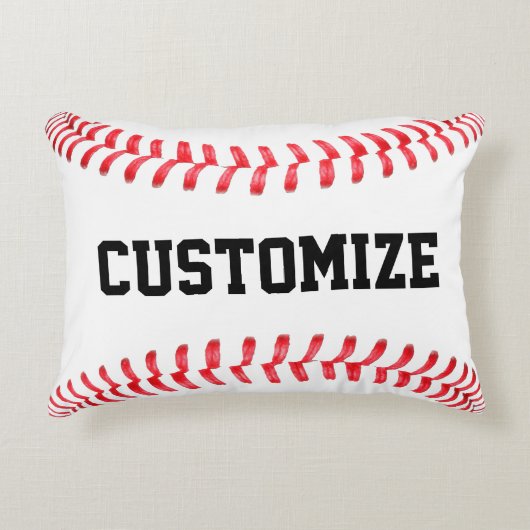 カスタマイズ可能な野球ベッドルームアクセント枕 アクセントクッション (正面)