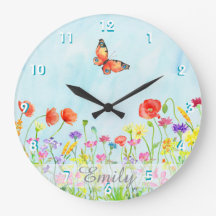 カスタマイズ可能な野生の花の春の花の水彩画