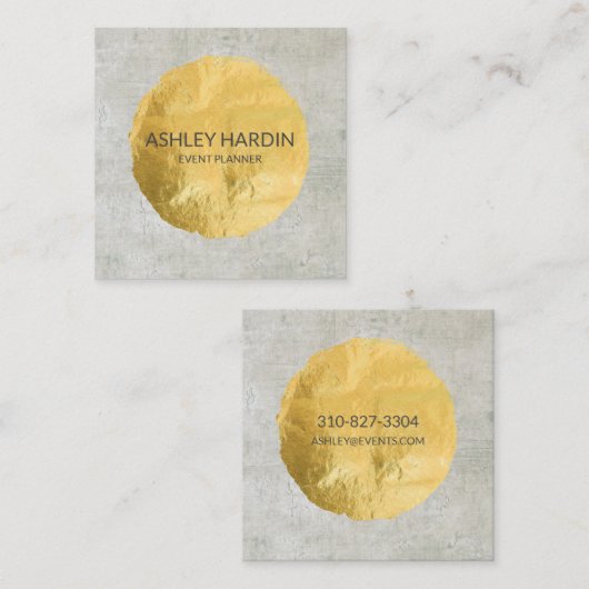 カスタマイズ可能な金ぱくホイルの名刺 スクエア名刺 (正面/裏面)