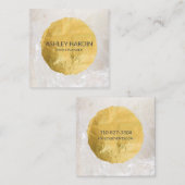 カスタマイズ可能な金ぱくホイルの名刺 スクエア名刺 (正面/裏面)