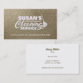 カスタマイズ可能な金ゴールドおよび白いクリーニングの名刺 名刺 (正面/裏面)