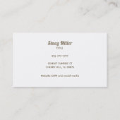 カスタマイズ可能な金ゴールドおよび白いクリーニングの名刺 名刺 (裏面)