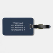 カスタマイズ可能な金ゴールドのいかりの荷物のラベル ラゲッジタグ (裏面横)