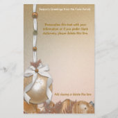 カスタマイズ可能な金ゴールドのオーナメントの文房具 便箋 (正面)