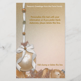 カスタマイズ可能な金ゴールドのオーナメントの文房具 便箋