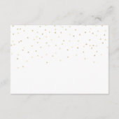 カスタマイズ可能な金ゴールドハートウェディングRSVPカード エンクロージャーカード (裏面)