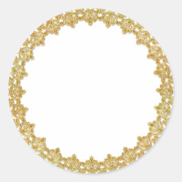 カスタマイズ可能な金ゴールドフレームステッカー ラウンドシール