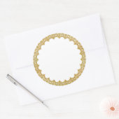 カスタマイズ可能な金ゴールドフレームステッカー ラウンドシール (封筒)
