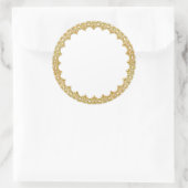 カスタマイズ可能な金ゴールドフレームステッカー ラウンドシール (バッグ)