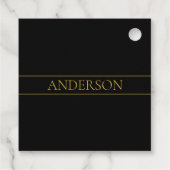 カスタマイズ可能な金ゴールド文字とライン フェイバータグ (裏面)