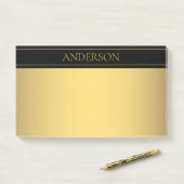 カスタマイズ可能な金ゴールド文字とライン ポストイット (デスク)