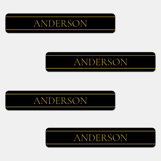 カスタマイズ可能な金ゴールド文字とライン ラベル (グループ)